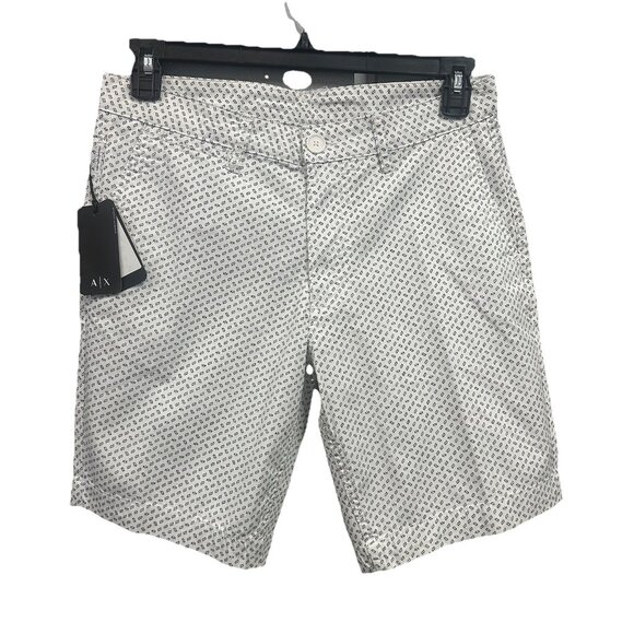 Armani Exchange A|X Men's Size 30 Black Geometric Logo Print 9" Inseam Shorts - Picture 1 of 10